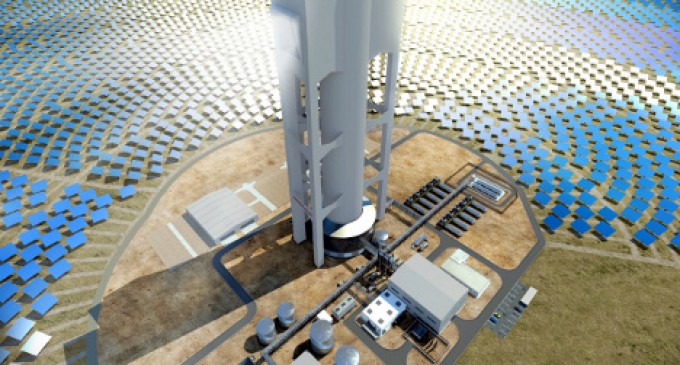 Abengoa completa la construcción de la primera torre termosolar de Sudáfrica, Khi Solar One