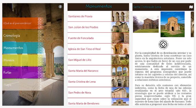 AplicaciÃ³n PrerromÃ¡nico Asturiano, informaciÃ³n de los monumentos en tu mÃ³vil